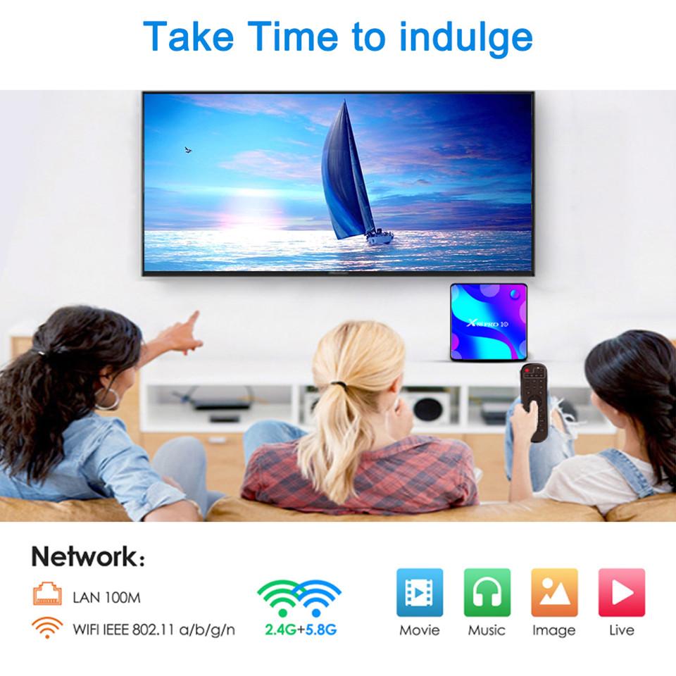 X88 Pro 10 4K TV Box Android 10.0 Rockchip 3318 Dual Band Wifi HDR
