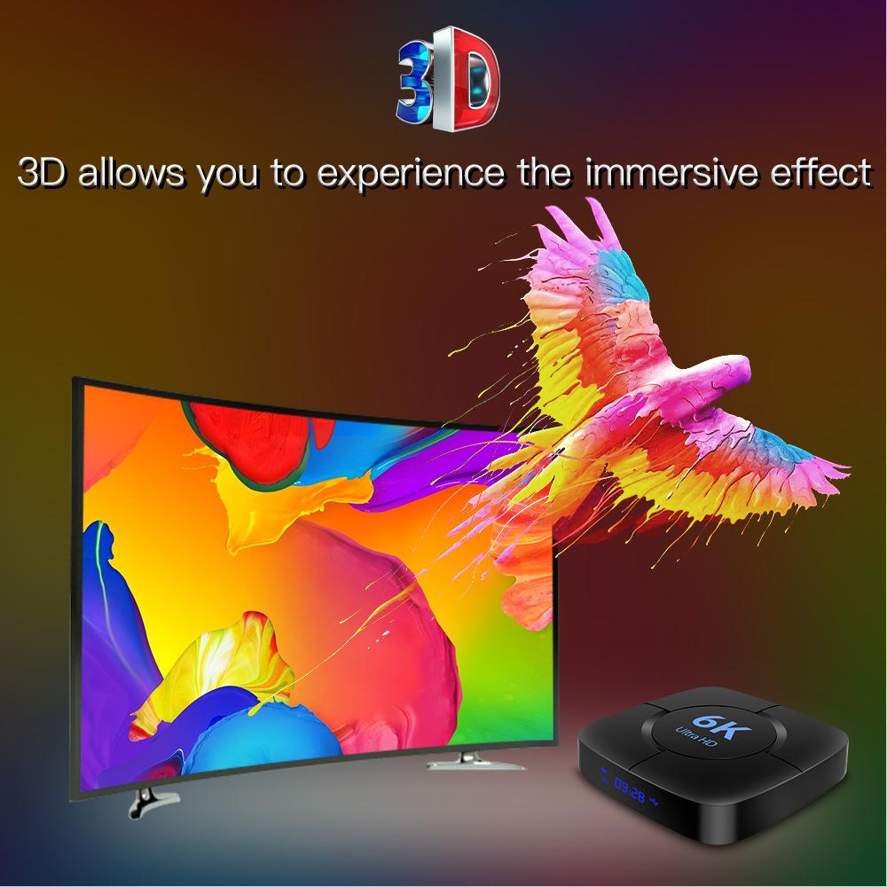 TV Box 4GB Ram 64GB Rom IPTV Android Voice Assistant Android 10.0 HTV 8 Box Original 6K H616 Wifi