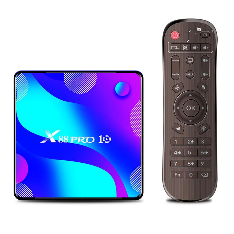 X88 Pro 10 4K TV Box Android 10.0 Rockchip 3318 Dual Band Wifi HDR