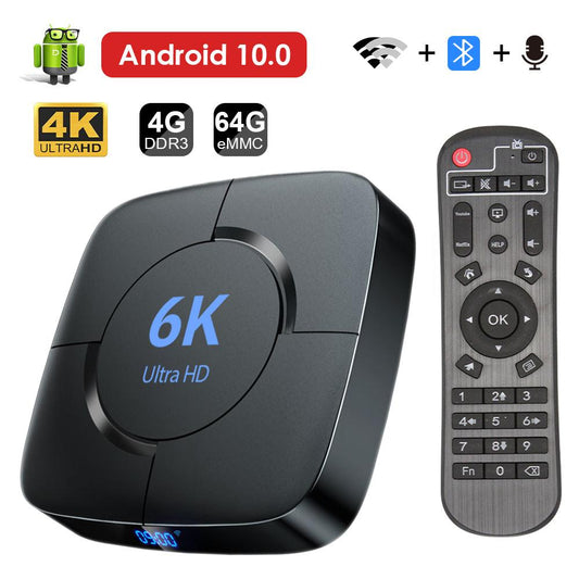 TV Box 4GB Ram 64GB Rom IPTV Android Voice Assistant Android 10.0 HTV 8 Box Original 6K H616 Wifi