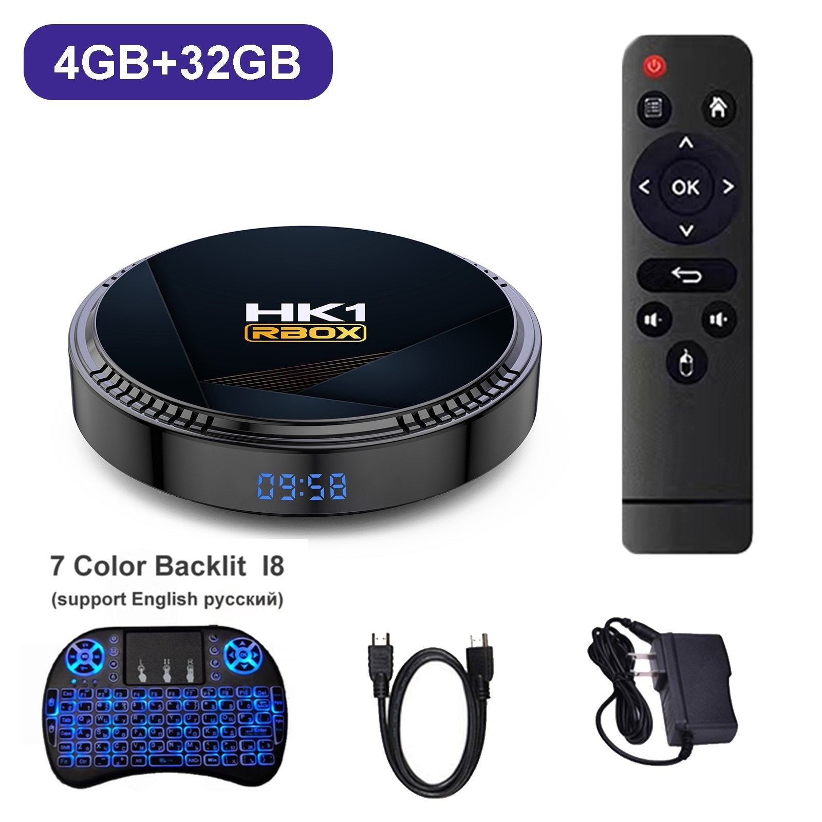 LEMFO HK1 RBOX Android 12 TV Box 6K Wifi6 Allwinner H618 128GB Smart TV Screen Interaction