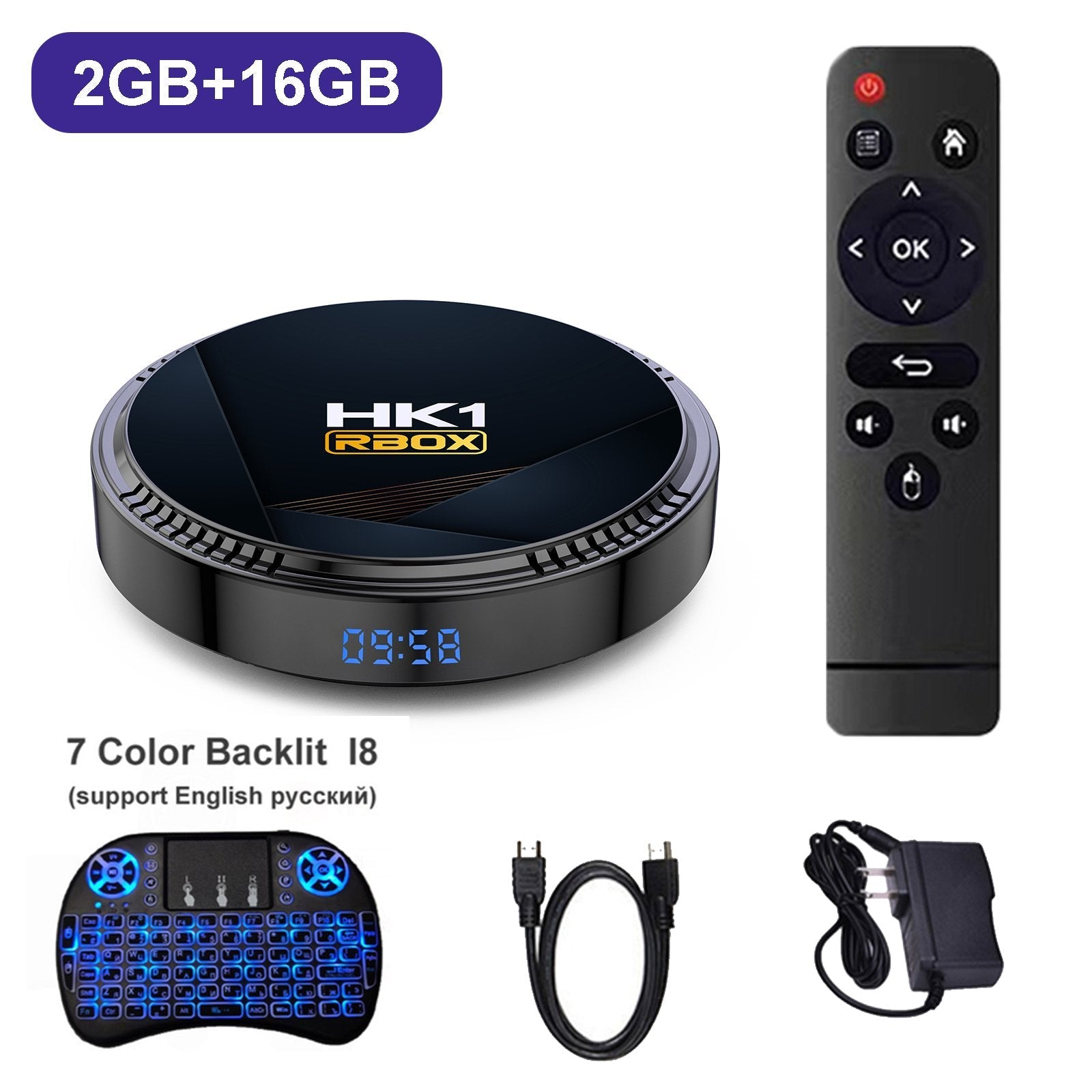 LEMFO HK1 RBOX Android 12 TV Box 6K Wifi6 Allwinner H618 128GB Smart TV Screen Interaction
