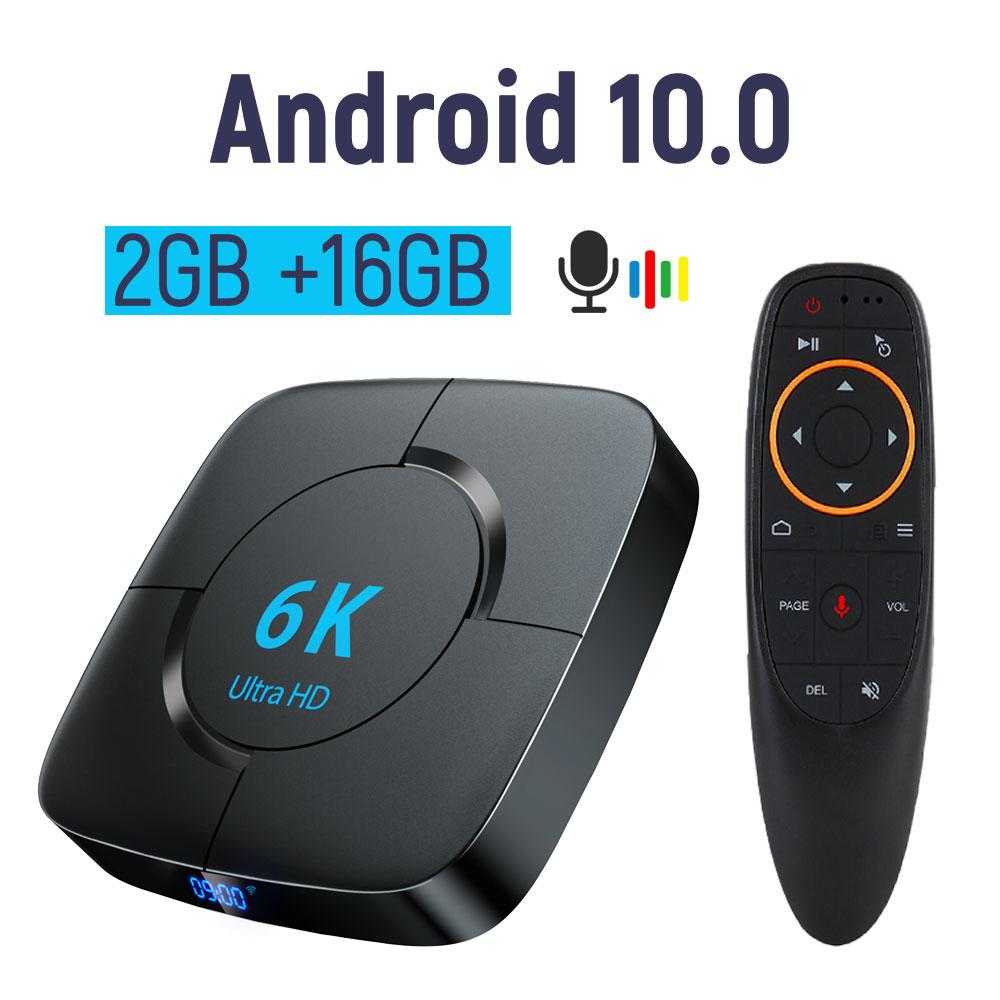Android TV Box 4GB Ram 64GB Rom Voice Assistant Android 10.0 HTV 8 Box Original 6K H616 Wifi