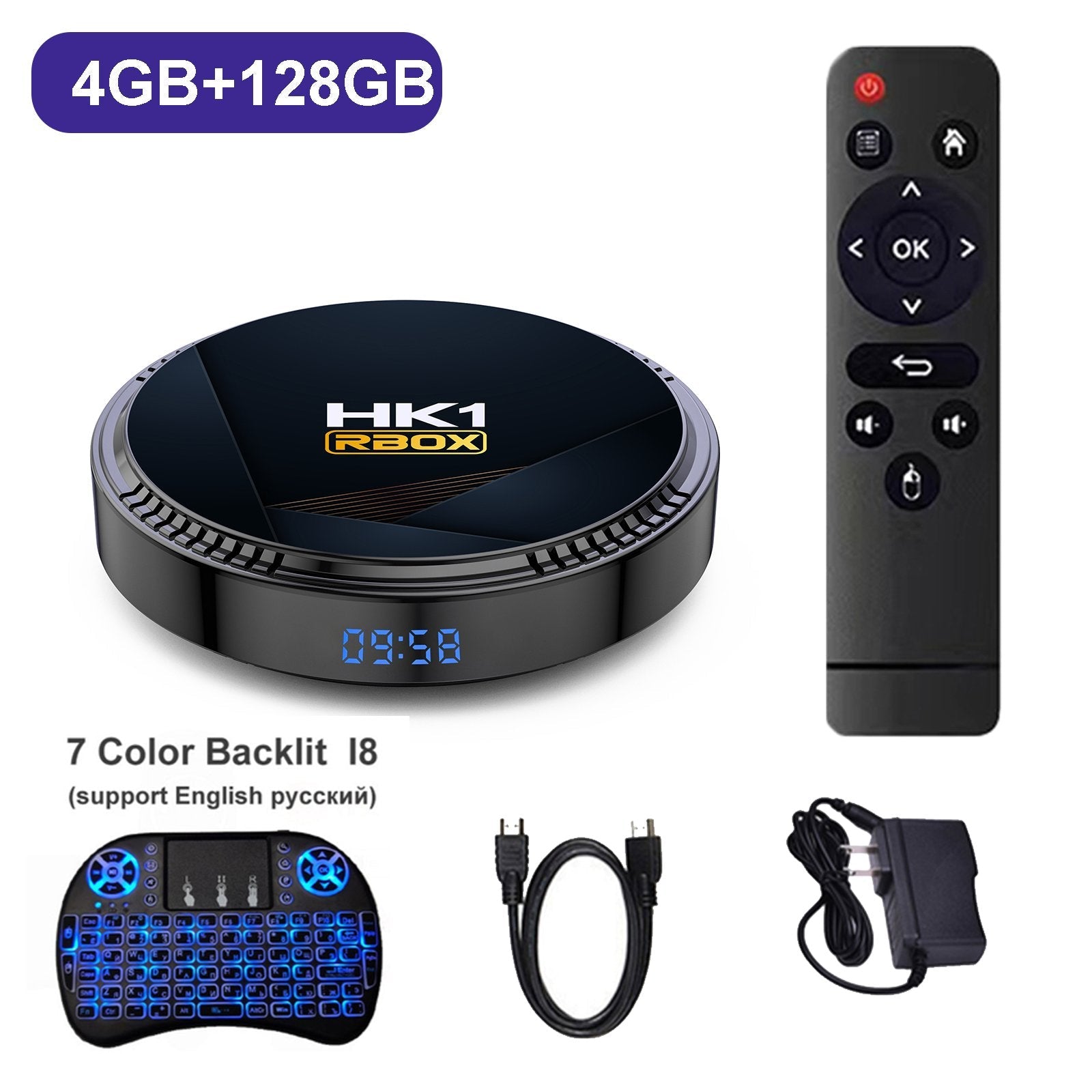 LEMFO HK1 RBOX Android 12 TV Box 6K Wifi6 Allwinner H618 128GB Smart TV Screen Interaction