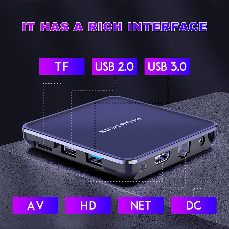 New H96 Max V12 RK3318 Android12 4G+64G network set-top box Dual 2.4G&5G wifi smart tv box iptv
