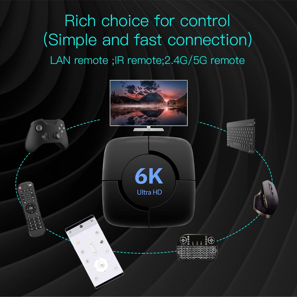 TV Box 4GB Ram 64GB Rom IPTV Android Voice Assistant Android 10.0 HTV 8 Box Original 6K H616 Wifi