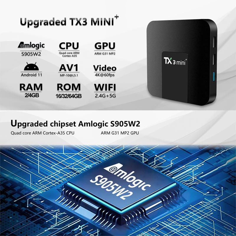 H50 Smart Android Box 4K HD 2.4and5G Media Player Bluetooth Voice Assistant Play Store 2/4GB